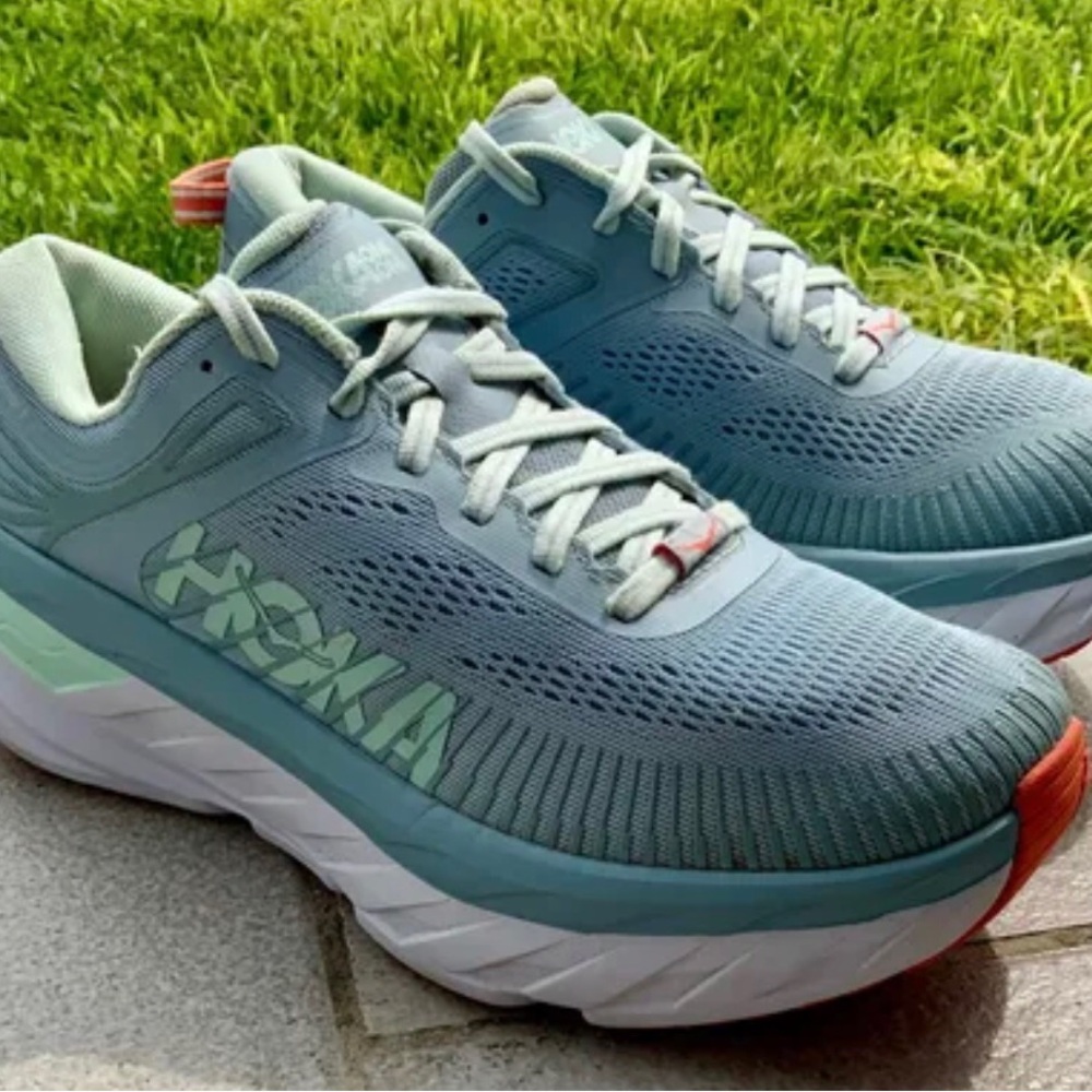 HOKA Unisex Light Teal Running Shoes Size 10